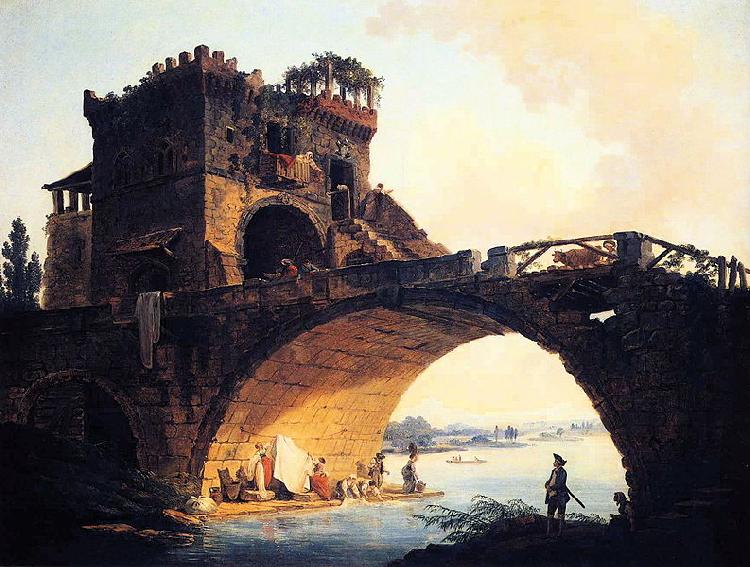 Hubert Robert Dimensions and material of painting oil painting image